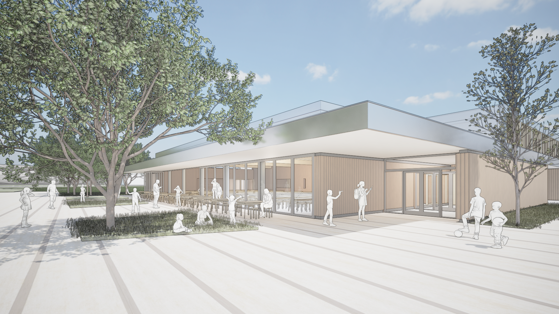 NEUBAU ZWEI-FACH-SPORTHALLE UND MENSA