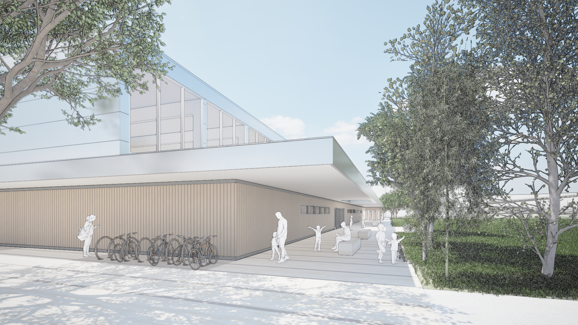 NEUBAU ZWEI-FACH-SPORTHALLE UND MENSA