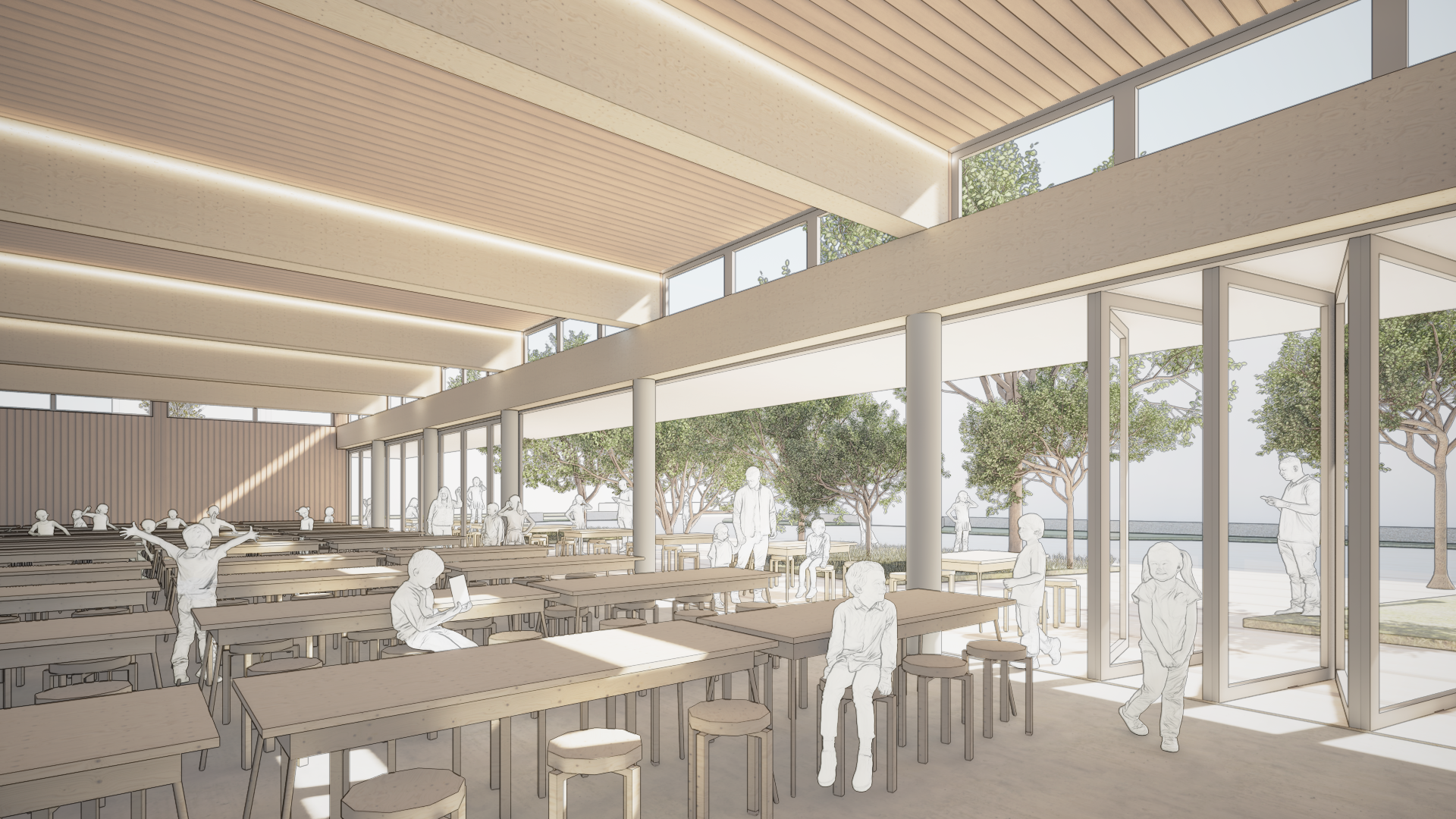 NEUBAU ZWEI-FACH-SPORTHALLE UND MENSA